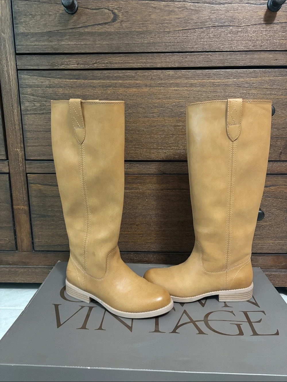 MAKE OFFER - Crown Vintage Tall Over-the-Knee Boots in Tan - SIZE 6